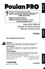 Poulan Pro PP28RJ Instruction Manual