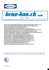 DoorHan YETT 01 Installation And Operating Instructions Manual
