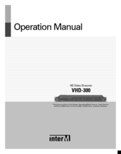 Inter-m VHD-300 Operation Manual