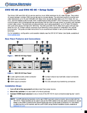Extron electronics SW4 ARxi Setup Manual