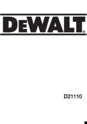DeWalt D21110 Manual