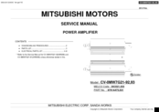 Mitsubishi Electric CV-0MW7G21-92 Service Manual