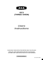 Aga GC3 User Instructions