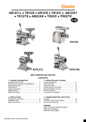 Bartscher AB12/T-L Manual