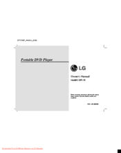 LG DP170 Owner's Manual