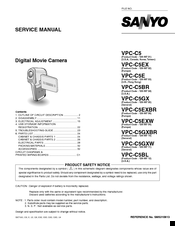 Sanyo VPC-C5EXBR Service Manual
