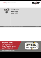 EWM alpha Q 551 Progress puls MM FDW Operating Instructions Manual