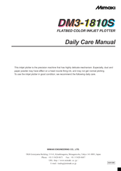 MIMAKI DM3-1810S Daily Care Manual
