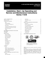 AHRI PG8MEA Installation, Operating And Service Manual