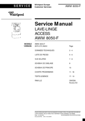 Whirlpool AWM 8050-F Service Manual