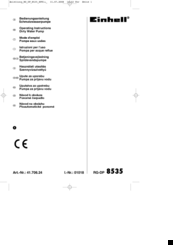 EINHELL RG-DP 8535 Operating Instructions Manual
