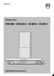 V-ZUG DW-M9 Operating Instructions Manual
