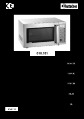 Bartscher 610181 Instruction Manual