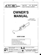 Auto Arc AASW 1510M Owner's Manual