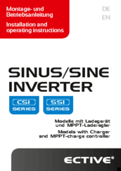 ECTIVE CSI400 Installation And Operating Instructions Manual
