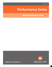 Datamax Performance series Installation Manual