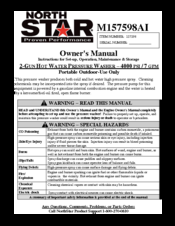 North Star M157598AI Owner's Manual