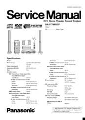 Panasonic SA-HT740GCP Service Manual