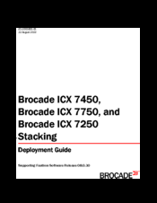 Brocade Communications Systems ICX 7250 Stacking Deployment Manual