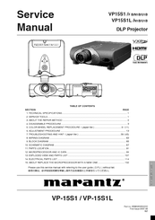 Service Manual-Anleitung für Marantz VP-15 S1 
