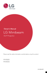 LG Minibeam PW1000 Owner's Manual