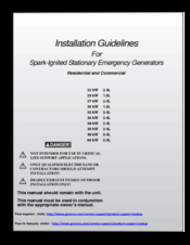 Generac Power Systems 0K8420-A Installation Manuallines