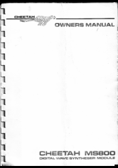 Cheetah MS800 Owner's Manual