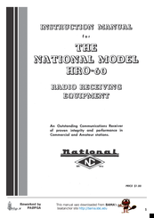 National HRO-60 Instruction Manual