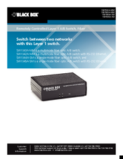 Black Box SW1044A-SM Manual