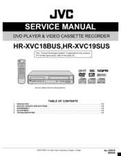 JVC HR-XVC19SUS Service Manual