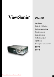 ViewSonic PJ255D User Manual