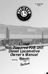 Lionel TrainMaster Command-equipped F3 diesel locomotive B unit Owner's Manual