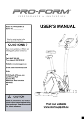 ProForm 275 ZLX User Manual
