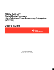 Texas Instruments DM38x DaVinci User Manual