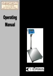 Citizen Ctb 150 Operating Manual Pdf Download Manualslib