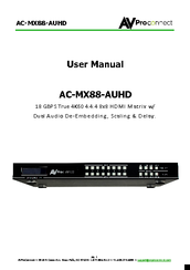 AV Proconnect AC-MX88-AUHD User Manual
