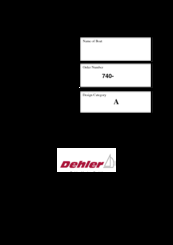Dehler 32 Owner's Manual