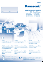 Panasonic CS-TE9HKE Operating Instructions Manual
