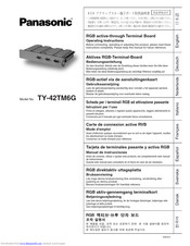 Panasonic TY-42TM6G Operating Instructions Manual