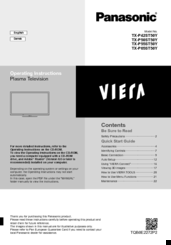 Panasonic Viera TX-P65ST50Y Operating Instructions Manual