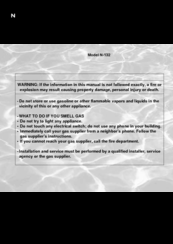 Noritz N-132 Owner's Manual And Installation Manual