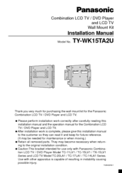 Panasonic TY-WK15TA2U Installation Manual