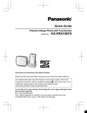 Panasonic KX-PRX150FX Quick Manual