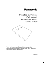 Panasonic SH-WL30 Operating Instructions Manual