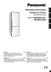 Panasonic NR-BN31CX2 Operating Instructions Manual