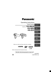 Panasonic HX-WA20 Operating Instructions Manual