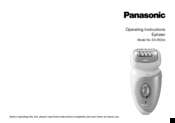 Panasonic ES-WD60 Operating Instructions Manual