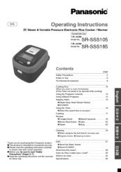 Panasonic SR-SSS185 Operating Instructions Manual