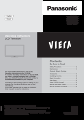 Panasonic Viera TX-L32E5Y Operating Instructions Manual