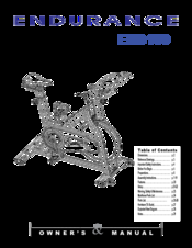 Endurance ESB150 Assembly Instructions & Owner's Manual